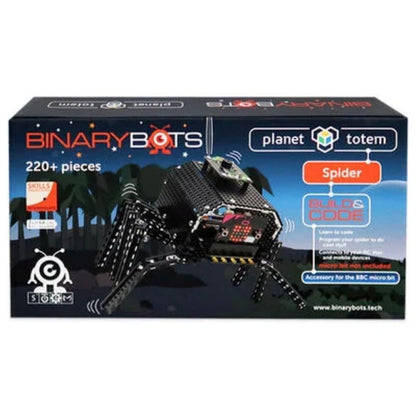 Binary Bots Planet Totem Spider Build & Code Robotics Kit (220+ Pieces)