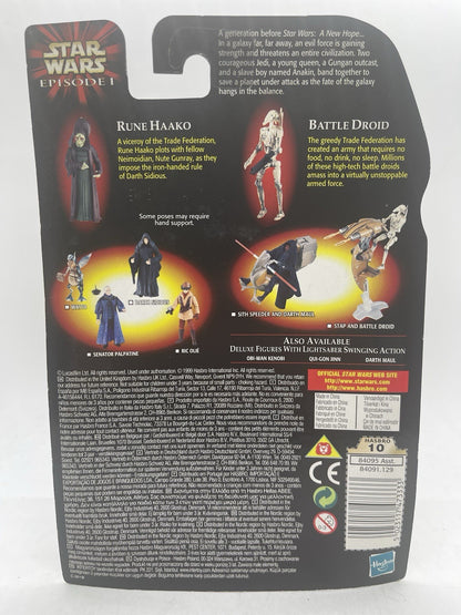 Star Wars Episode I Rune Haako With Bonus Battle Droid 1999 Hasbro MOC