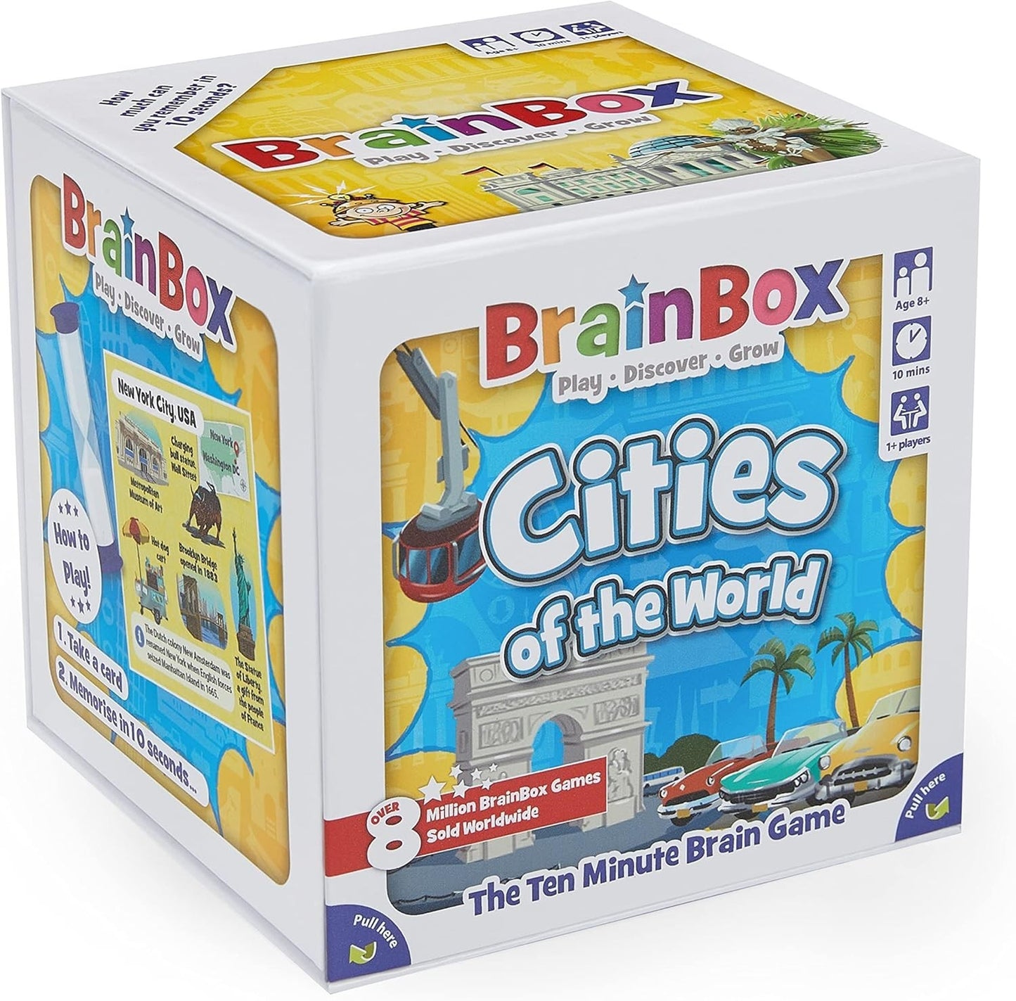 BrainBox Cities of the World Card Game – Geography Family Game