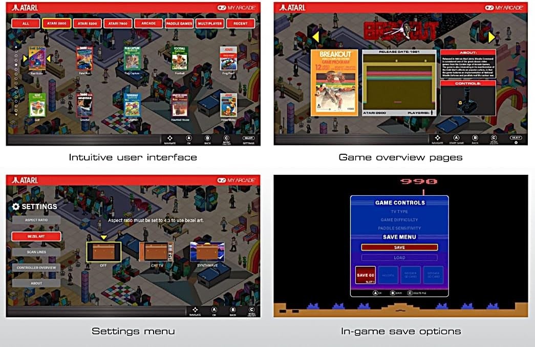 Atari Gamestation Pro Retro Video Game System Over 200 Games by MyArcade