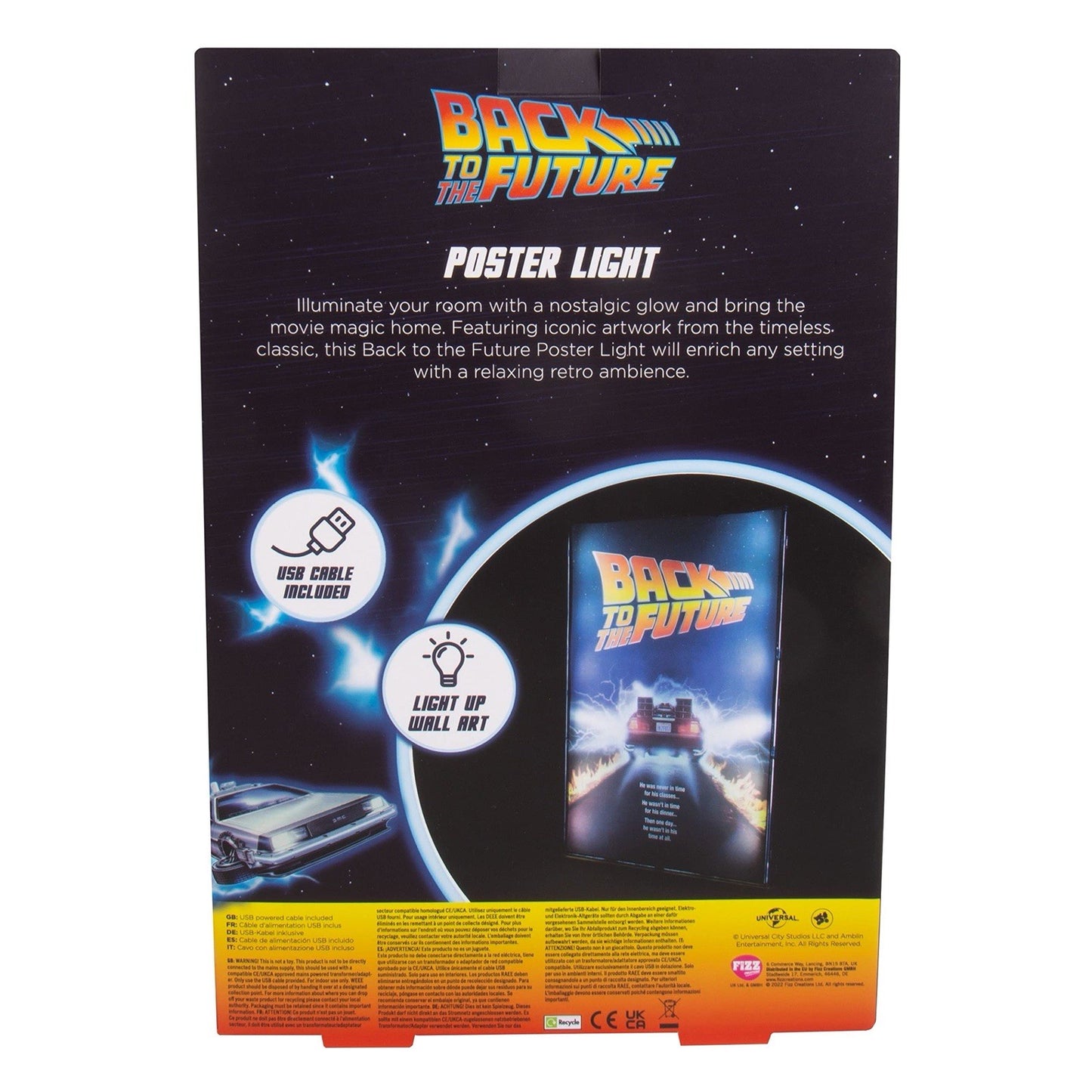 Back to the Future Poster Light USB Wall Art – Light-Up Display