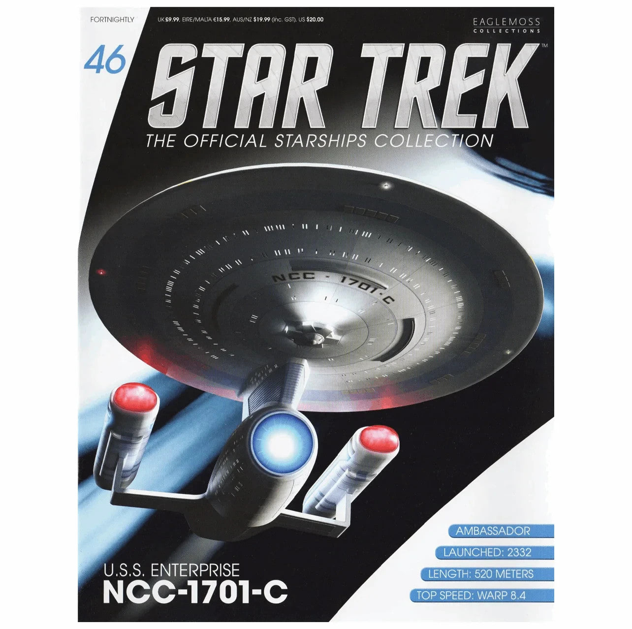 Eaglemoss Star Trek U.S.S Enterprise NCC-1701-C Ambassador Class #46 Model w/Mag