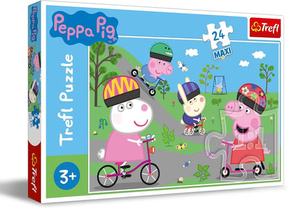 Trefl Peppa Pig Maxi 24 Piece Jigsaw Puzzle Scooter Adventure Kids Puzzle