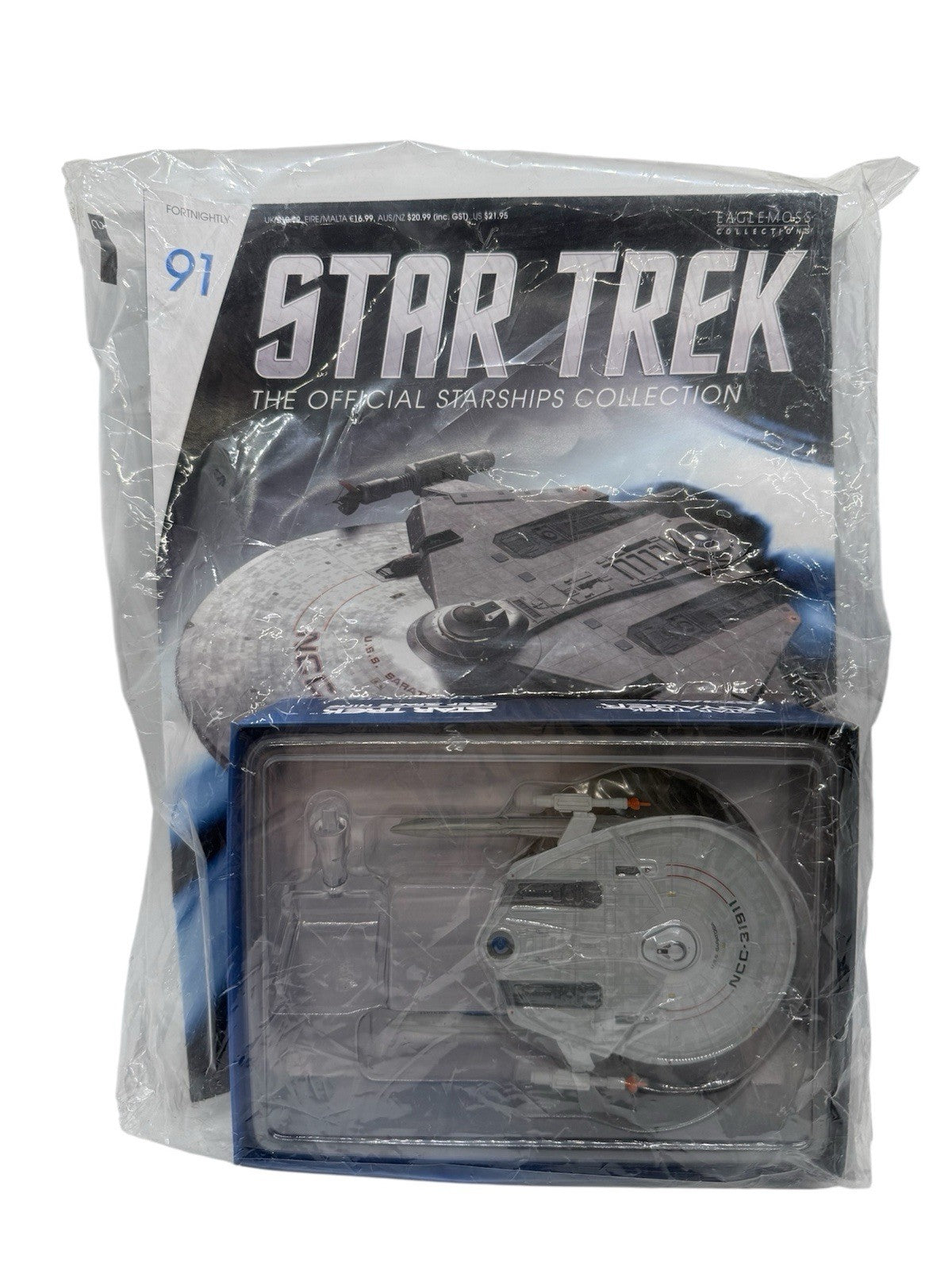 Eaglemoss Star Trek U.S.S Saratoga NCC-31911 Miranda Class #63 Ship w/Magazine