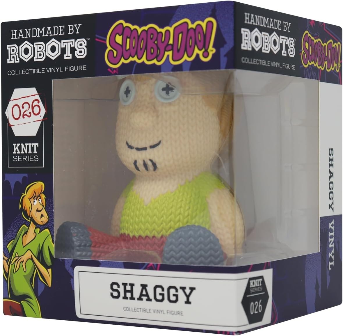 Scooby-Doo! Shaggy Vinyl Figure NEW Handmade By Robots #026 Knit Series