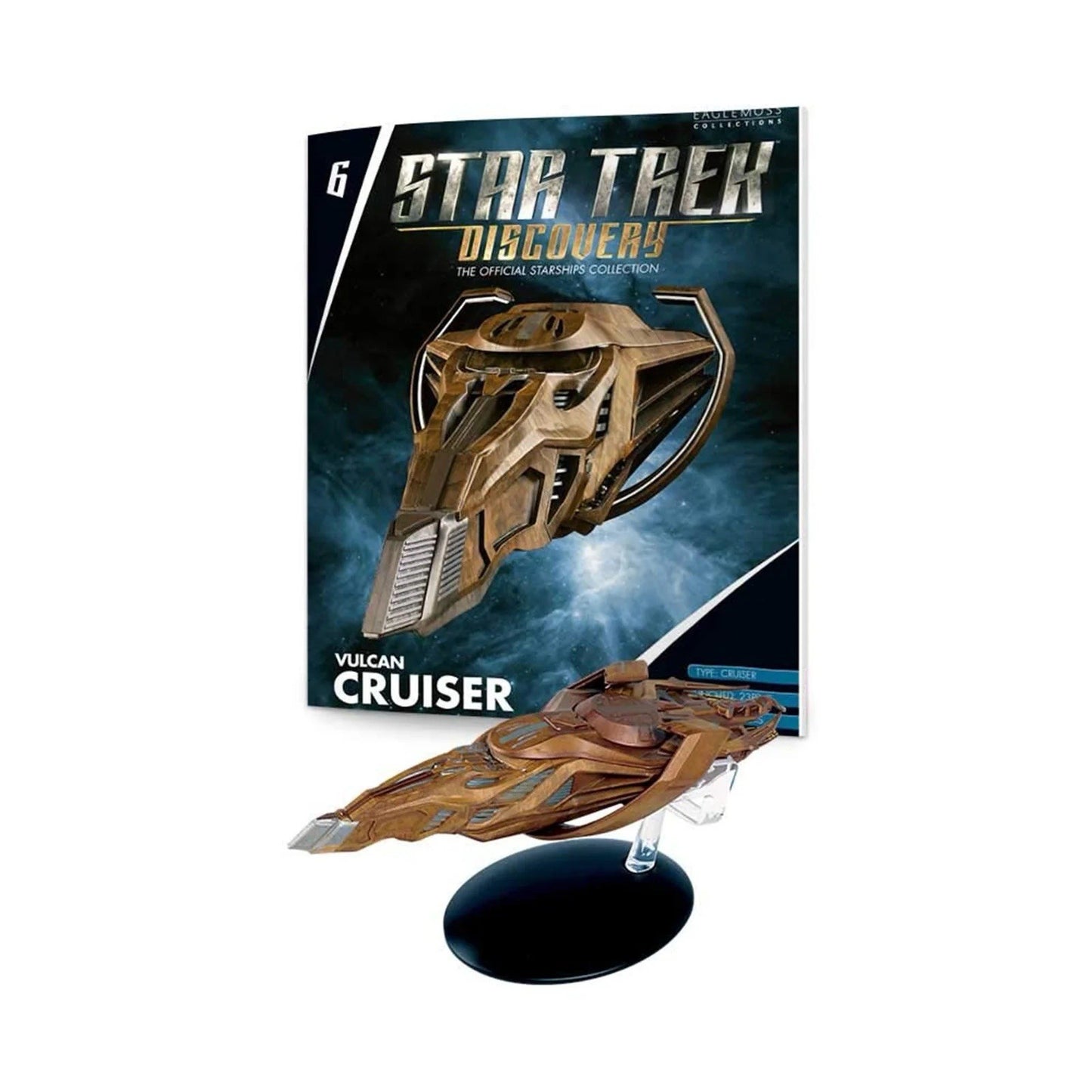 Eaglemoss Star Trek Discovery Vulcan Cruiser Starship with Magazine