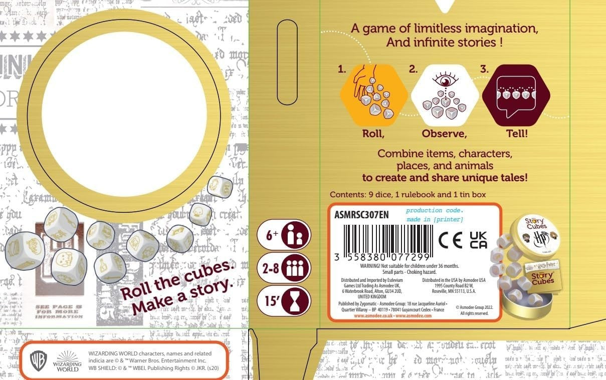 Rory’s Story Cubes Harry Potter Edition – 9 Dice Story Game (Age 6+)