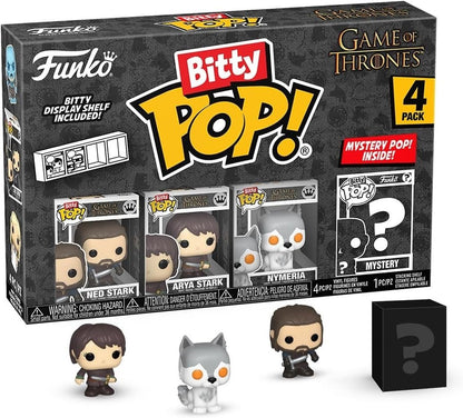 Funko Bitty Pop Game of Thrones Ned + Arya Stark + Nymeria + Mystery 4 Pack