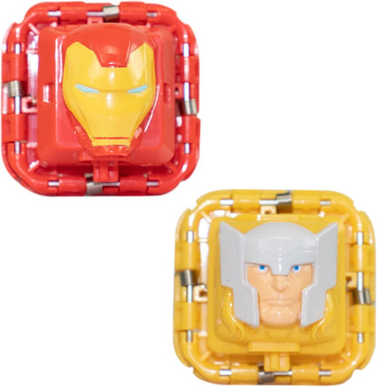 Marvel Avengers Battle Cubes Starter Set – Iron Man & Thor Figures + Tokens