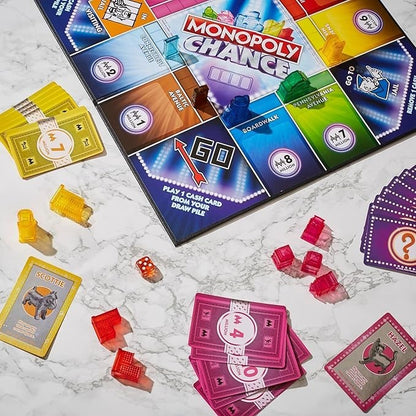 Hasbro Monopoly Chance Card Game Fast Family Card Game 8+