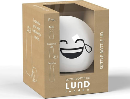 Lund London Skittle Bottle Lid White Laughing Face Emoji Replacement Cap