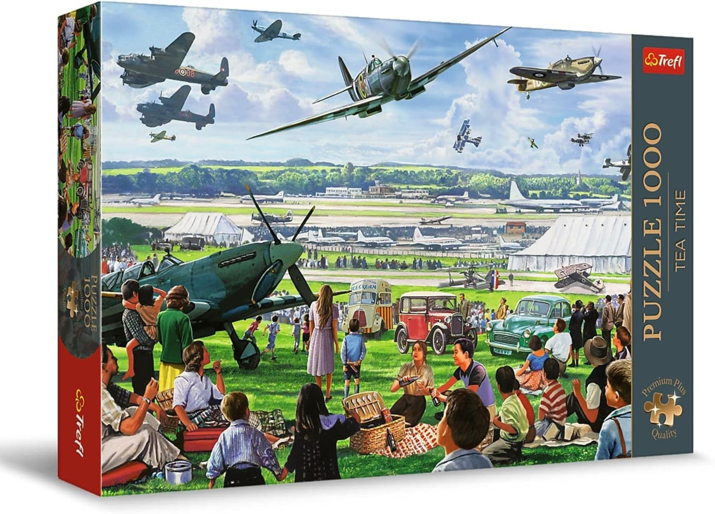 Trefl Premium Plus Tea Time Air Show Puzzle 1000 Pieces Aviation Jigsaw