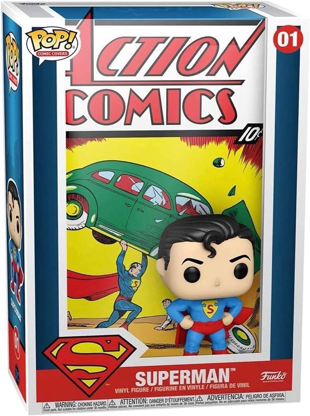 Funko Pop Comic Cover DC Superman Action Comics #1 Figure Box Worn/Torn