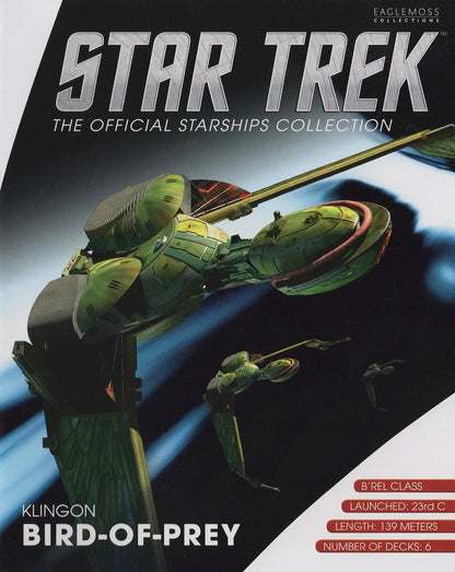 Eaglemoss Star Trek Klingon Bird-of-Prey B’rel Class #02 Model w/Magazine