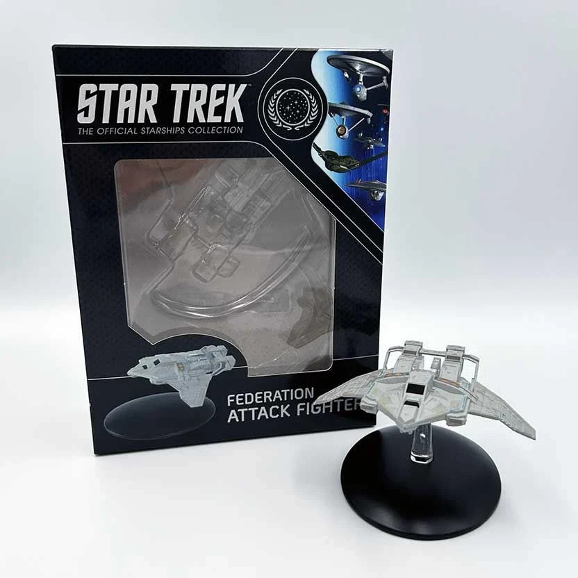 Eaglemoss Star Trek Federation Attack Fighter Model Ship Window Box w/ Stand