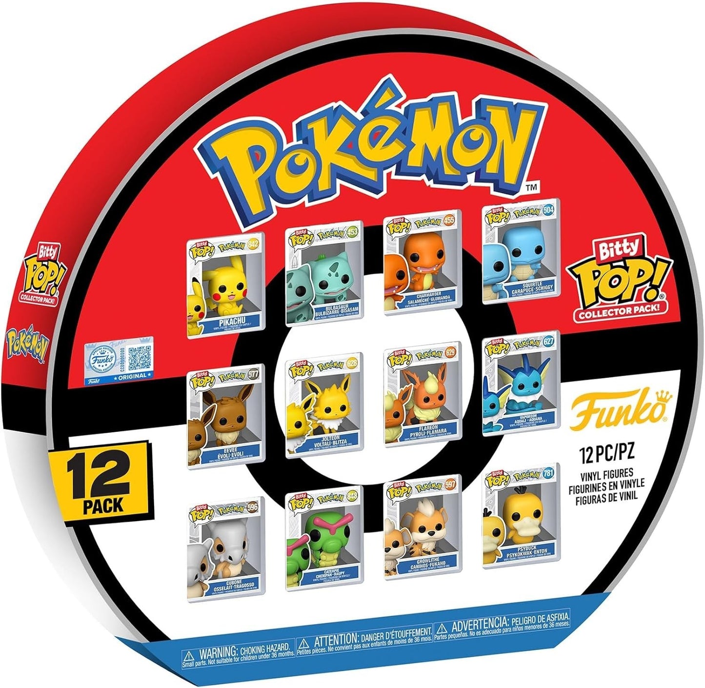 Funko Bitty Pop! Pokémon Collector Pack 12 Pack Mini Vinyl Figures Pikachu Eevee