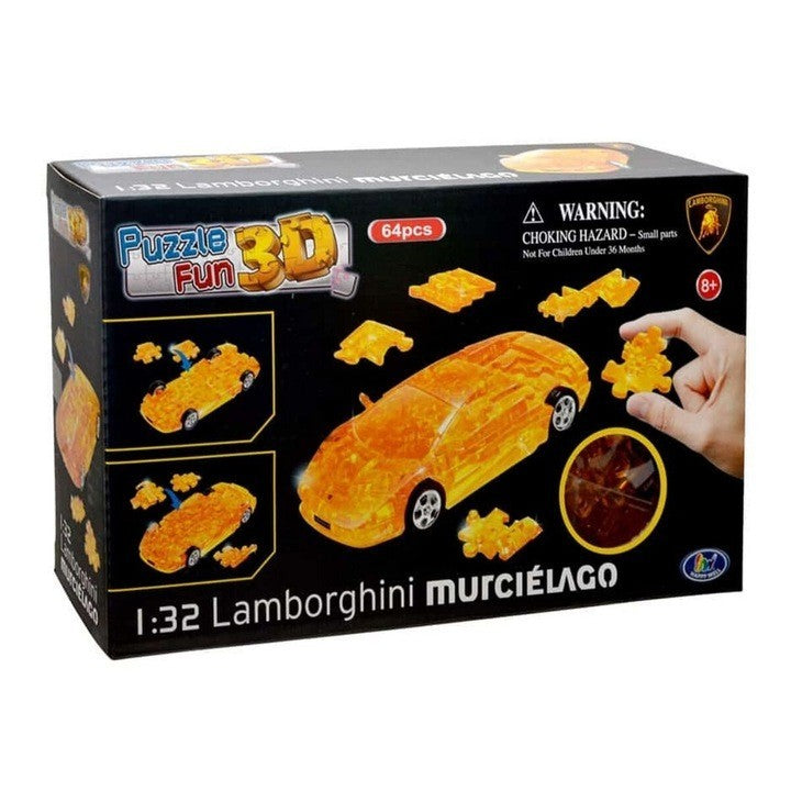 1:32 Lamborghini Murcielago 3D Puzzle Car 64pcs Yellow Model