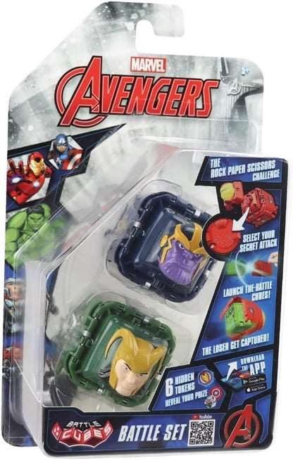 Marvel Avengers Battle Cubes Thanos & Loki Battle Set – 6 Tokens Included