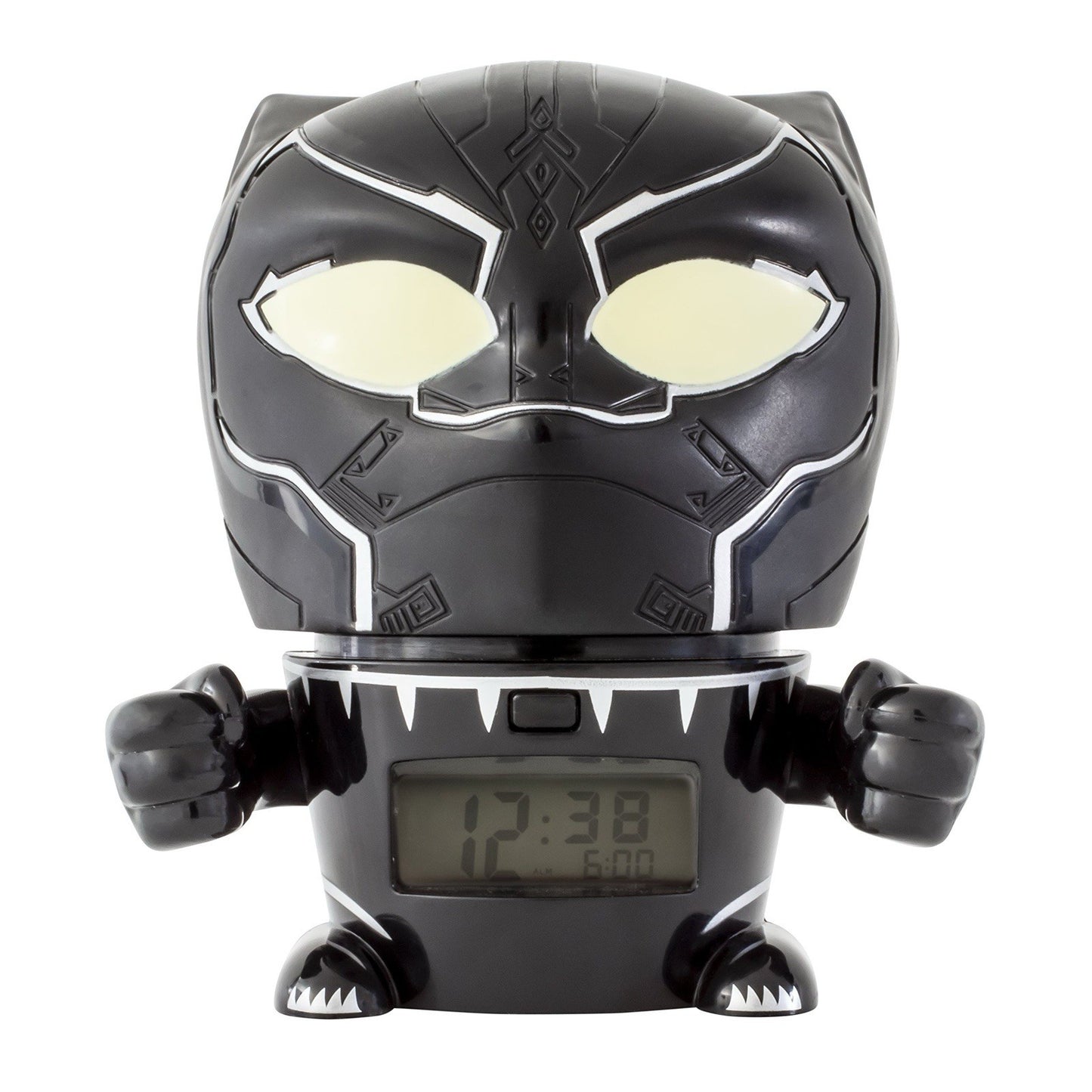 BulbBotz Marvel Avengers Black Panther Night Light Alarm Clock