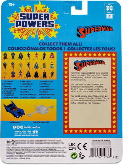 McFarlane Toys DC Super Powers Superman Reborn Blue Variant 4.5in Action Figure