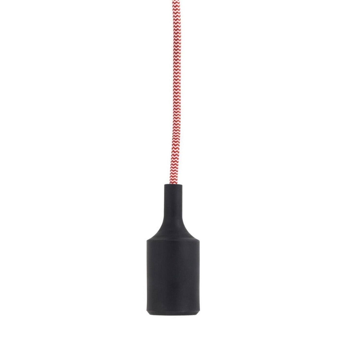 Kikkerland Pendant Cord Lamp 3.5m Plug In E27 Hanging Light Red White Cable