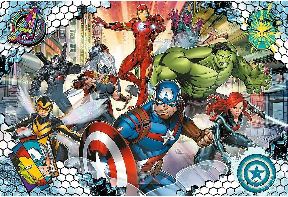 Trefl Marvel Avengers 100 Piece Jigsaw Puzzle Captain America Iron Man Hulk