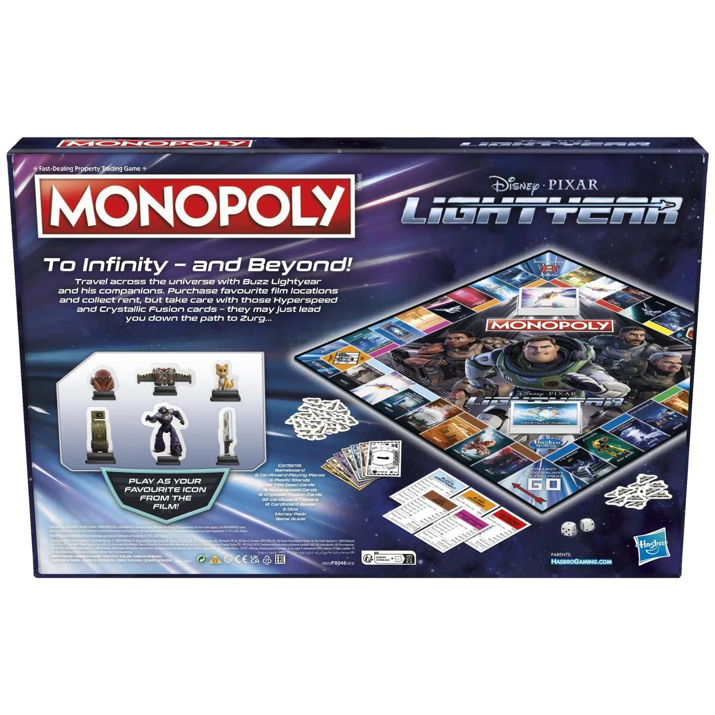 Monopoly Disney Pixar Lightyear Edition Board Game Hasbro Family Game