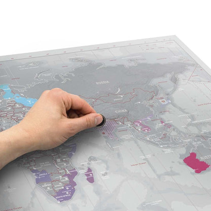 Luckies Scratch Map Platinum World Travel Map Poster Scratch Off Gift 82.5cm De