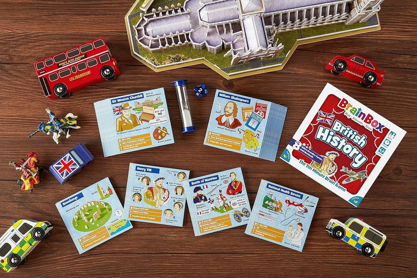 BrainBox British History Card Game – Family Memory & Observation Game