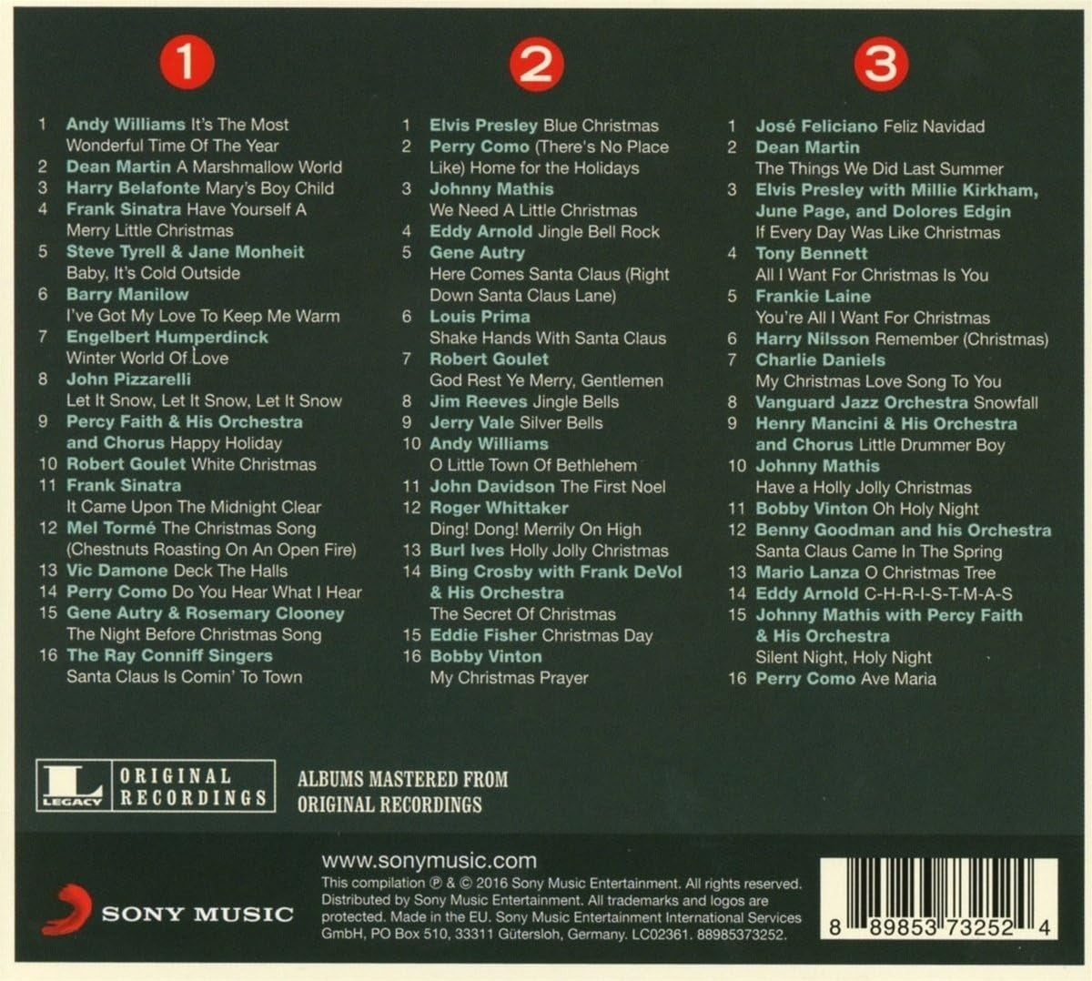 The Real Christmas Crooners Ultimate Collection 3CD Frank Sinatra Elvis