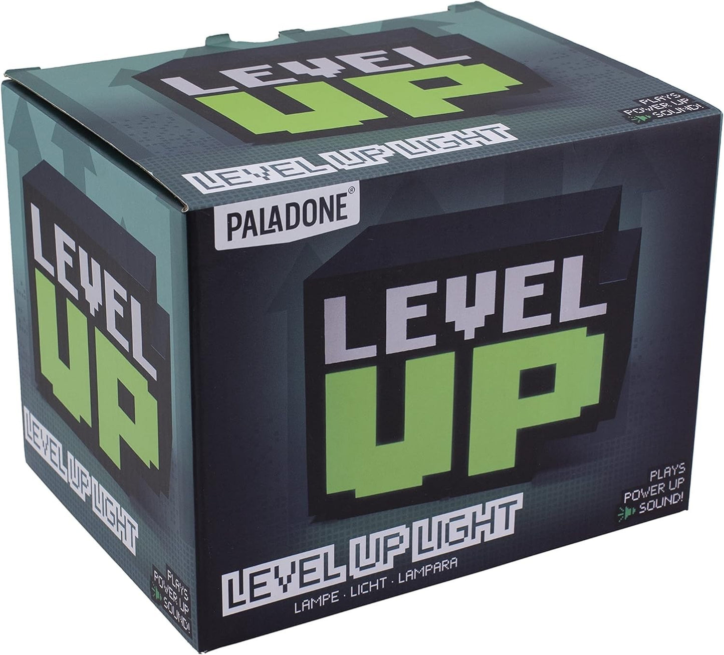 Paladone Level Up Light 8-Bit Gaming Lamp with Sound Effect Desk Decor