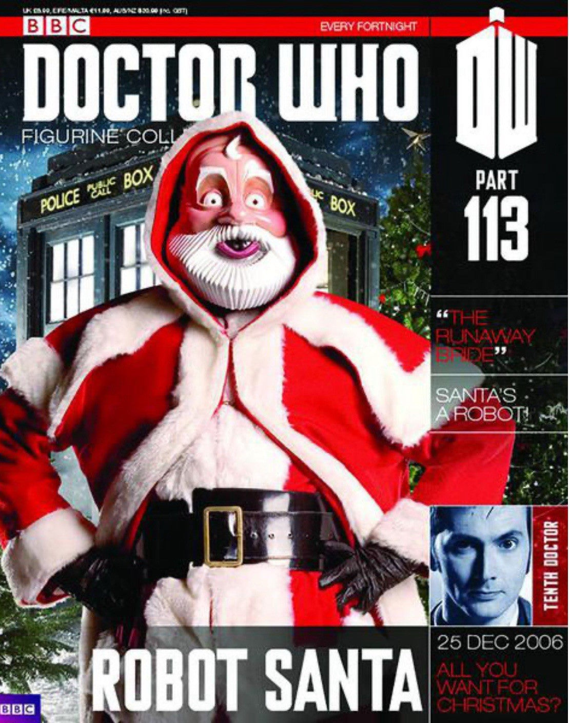 Eaglemoss Doctor Who Figurine Collection #113 Robot Santa w/ Magazine