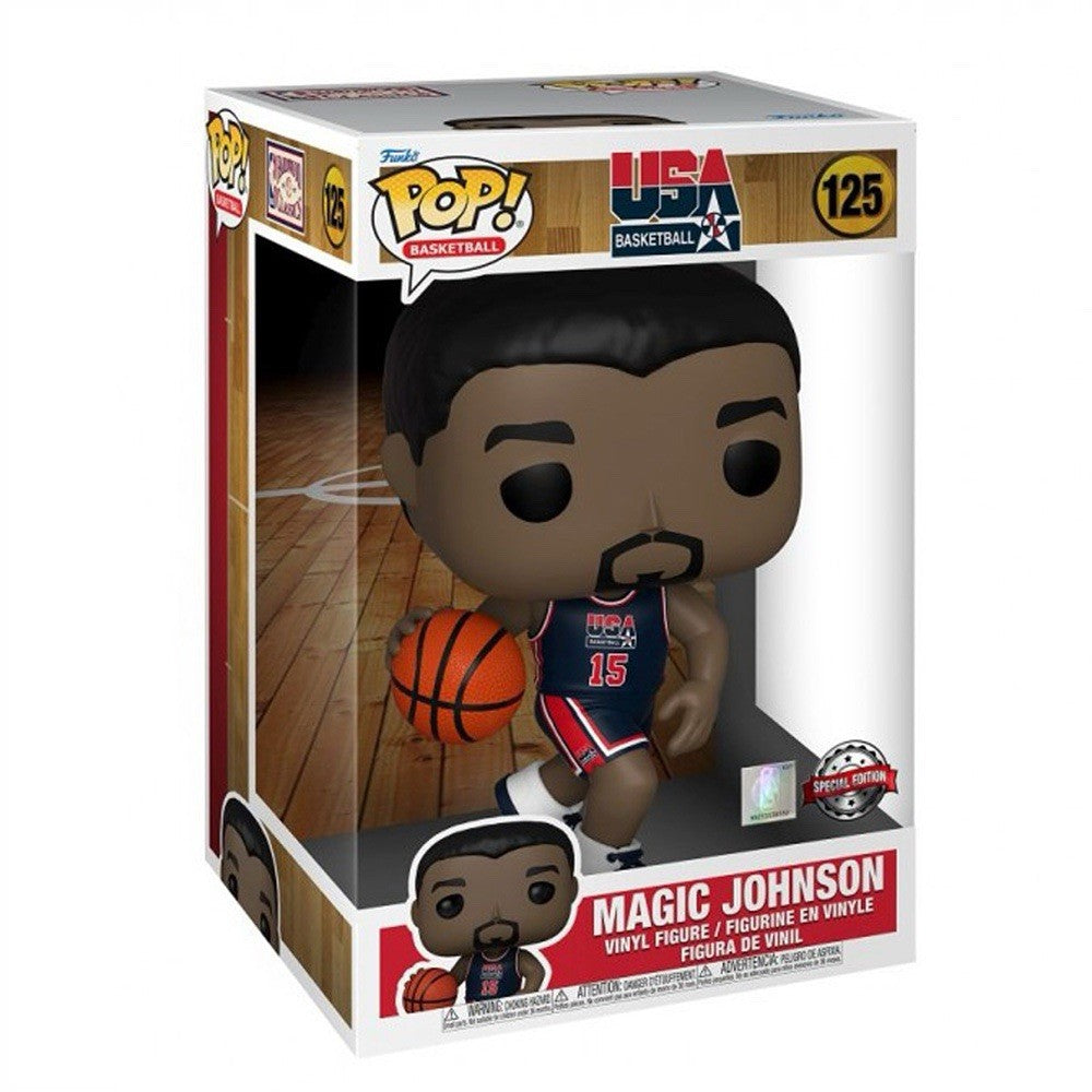 Funko Pop! Basketball USA Dream Team Magic Johnson Jumbo 10” Vinyl Figure #125
