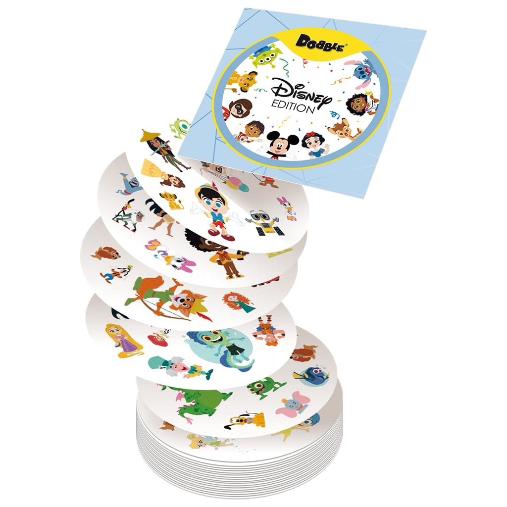 Dobble Disney Edition Card Game – Spot the Match with Disney & Pixar Characters