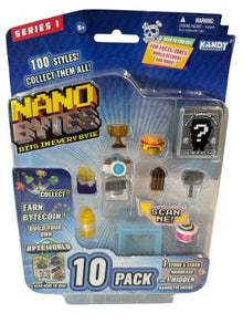 Nano Bytes Series 1 10-Pack Collectible Figures Bundle of 3 Packs (Kandy Toys)