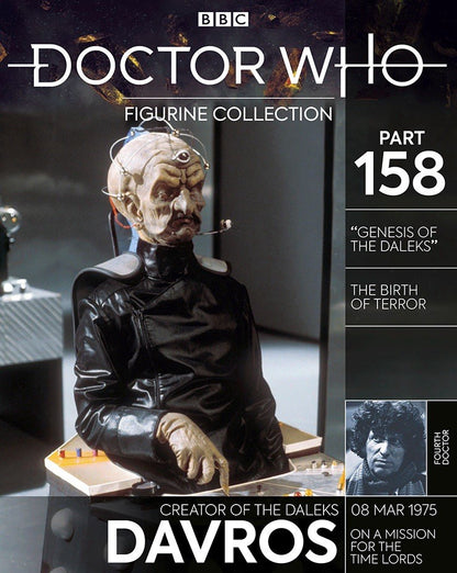 Eaglemoss Doctor Who Figurine Collection #158 Davros Genesis of the Daleks & Mag