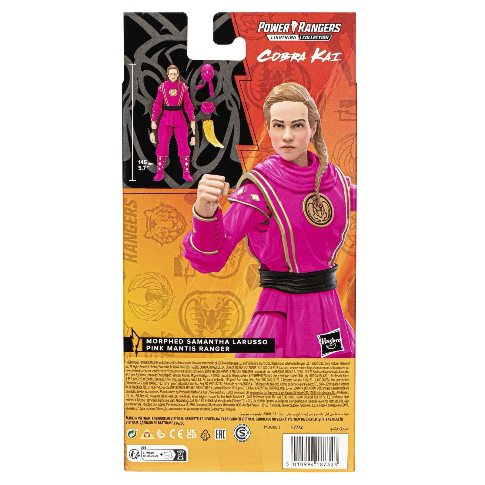 Hasbro Power Rangers x Cobra Kai Samantha LaRusso Pink Mantis Ranger Figure