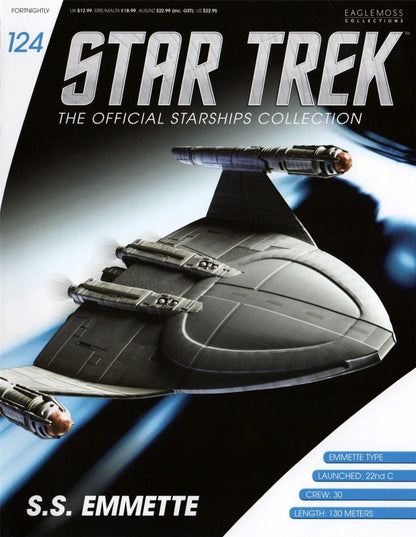 Eaglemoss Star Trek Official Starships Collection #124 S.S. Emmette & Magazine