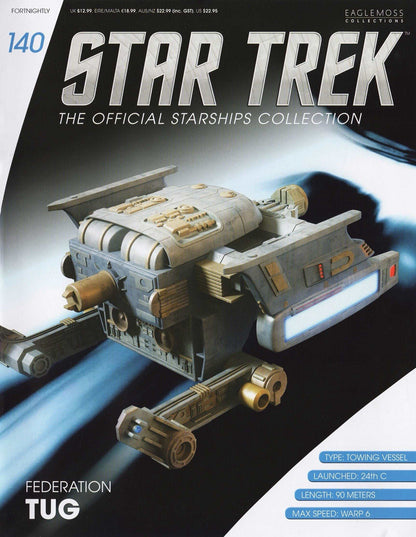 Eaglemoss Star Trek Official Starships Collection #140 Federation Tug & Magazine