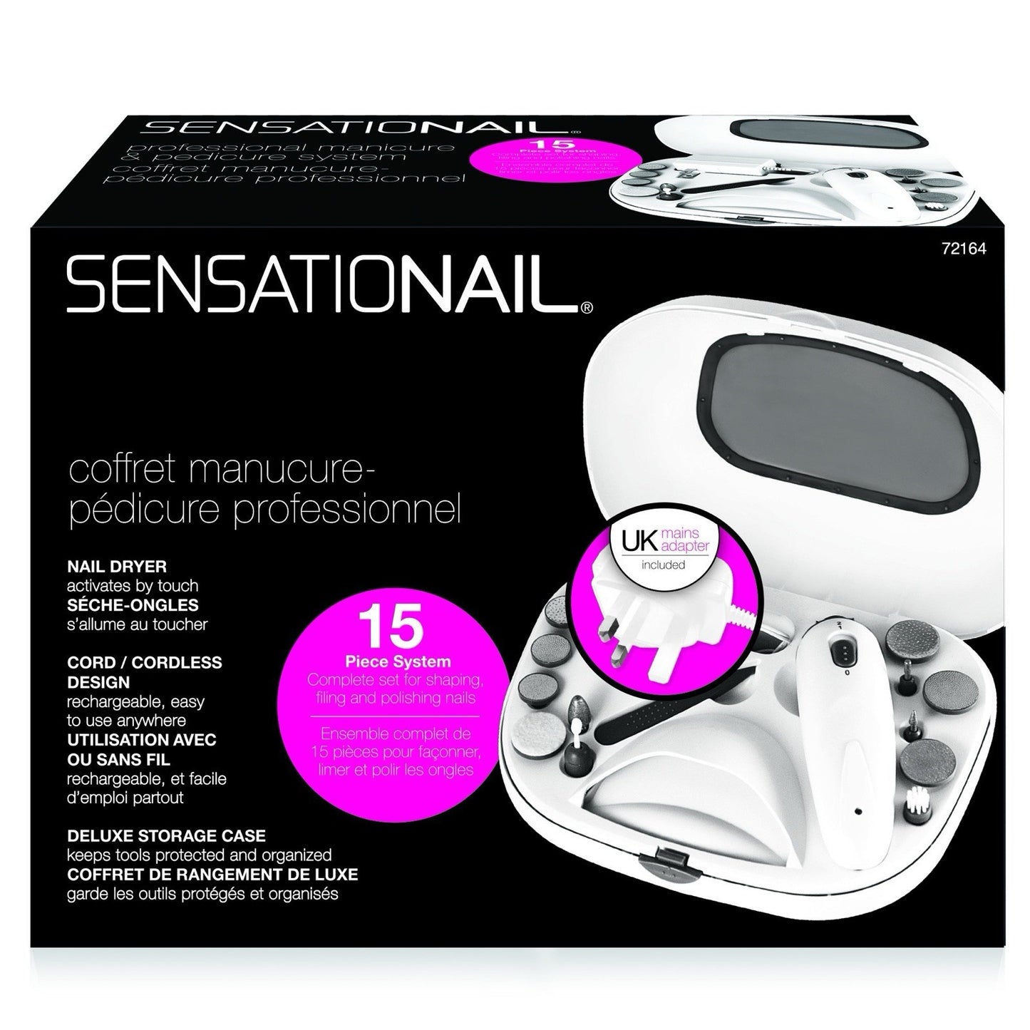 Sensationail Professional Nail File Drill Manicure & Pedicure Machine Set Kit