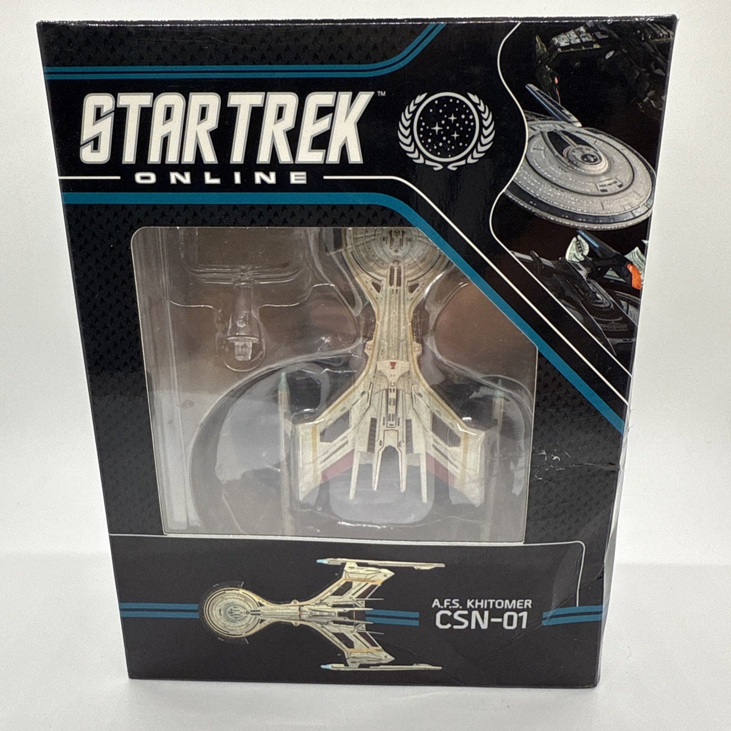 Eaglemoss Star Trek Online A.F.S. Khitomer CSN-01 Battlecruiser Model – Box Wear
