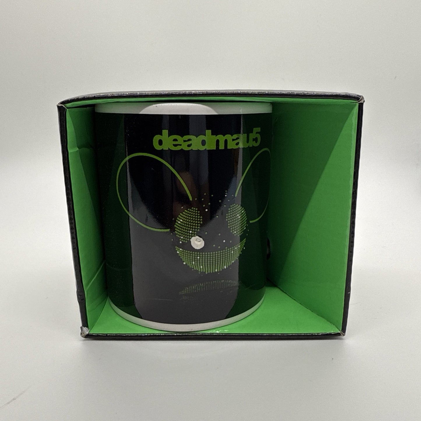 Deadmau5 Dot Face Black & Green Mug (Rock Off) - Damaged