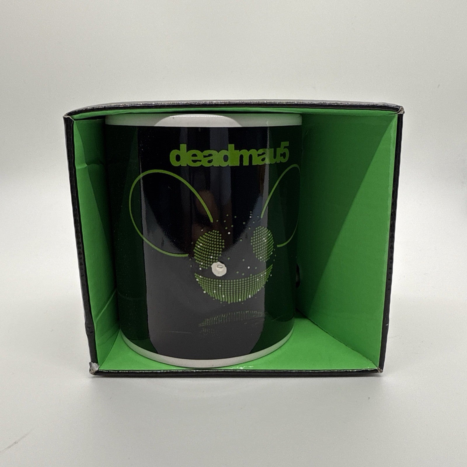 Deadmau5 Dot Face Black & Green Mug (Rock Off) - Damaged