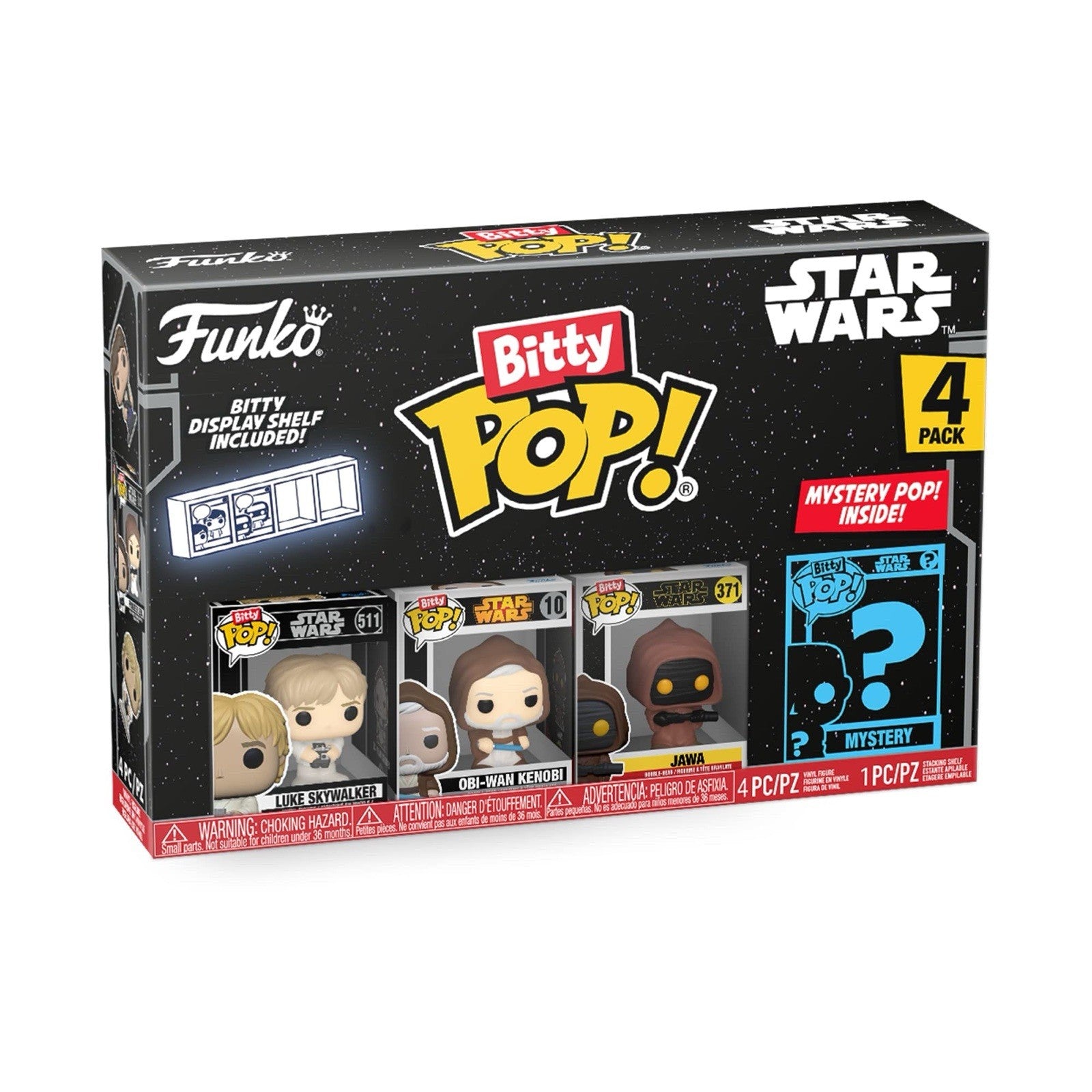 Funko Bitty POP! Star Wars - Luke Skywalker - Obi-Wan Kenobi -  Jawa + Mystery