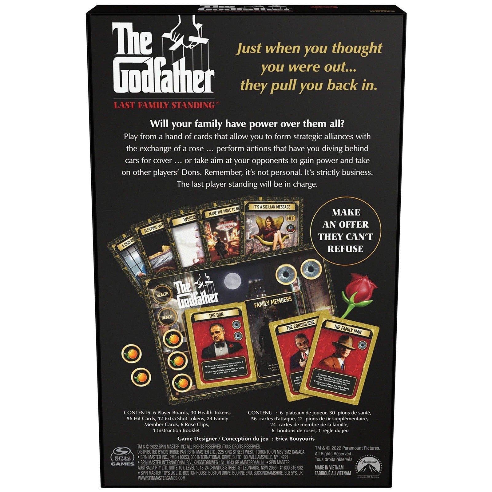 The Godfather Last Family Standing Board Game - 3-6 Players - Ages 14+