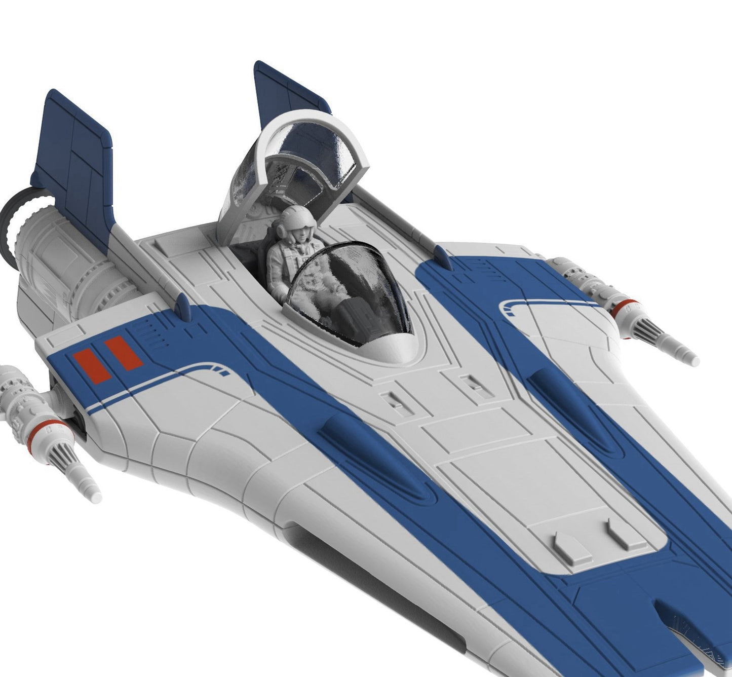 Revell 1/44 Build & Play Star Wars Resistance A-Wing Fighter (Blue) 06773