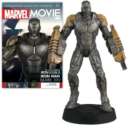 Eaglemoss Marvel Movie Collection Iron Man Mark 25 Striker Figurine w/ Magazine