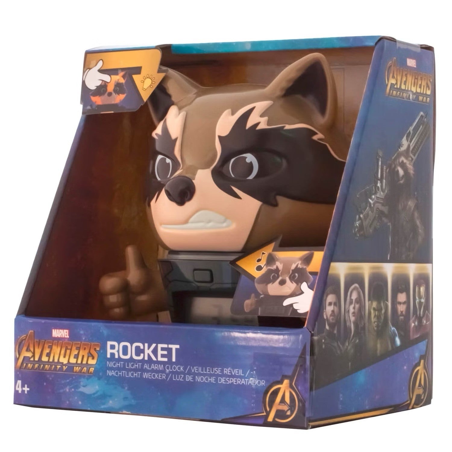 BulbBotz Marvel Avengers Rocket Raccoon Night Light Alarm Clock