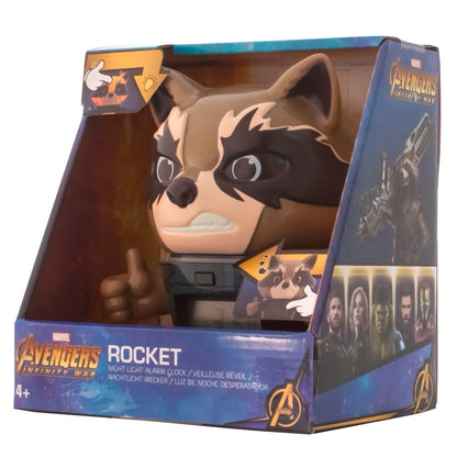 BulbBotz Marvel Avengers Rocket Raccoon Night Light Alarm Clock
