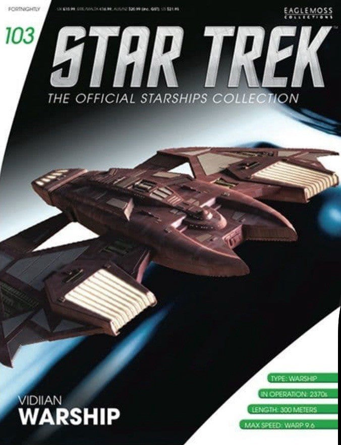 Eaglemoss Star Trek Starships Collection #103 – Vidiian Warship Figure & Magazin